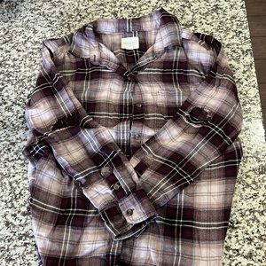 AMERICAN EAGLE DISTRESSED FLANNEL